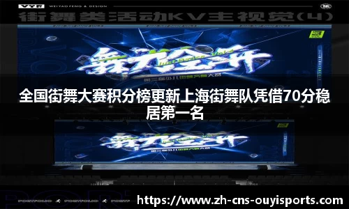 全国街舞大赛积分榜更新上海街舞队凭借70分稳居第一名